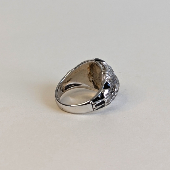 Bradford Exchange Untamed Spirit Tigers Eye Ring Eagle Flanked in Box sz 14¼ - Picture 5 of 12